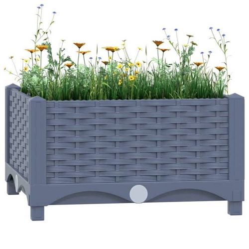 vidaXL - Carré potager surélevé - 40x40x23 cm - Gris - Image 3