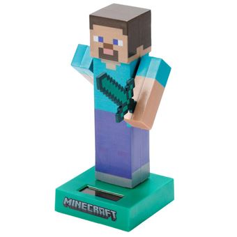 Figurine solaire Steve Minecraft 12 cm - 1