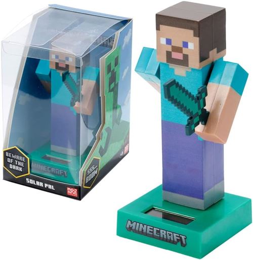 Figurine solaire Steve Minecraft - Figurines de collection