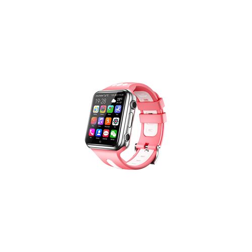 Montre Connect&eacute;e Android 1.54 4G GPS T&eacute;l&eacute;phone 3+32Go WiFi Bluetooth Rose Blanc +SD 4Go -