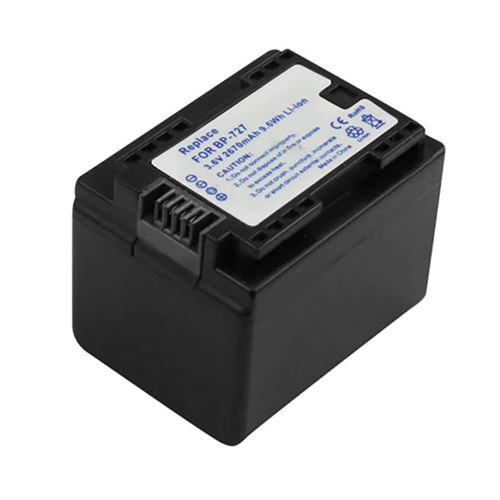 Non Communiqué Noir Batterie Li-Ion 2670Mah Pour Caméscope Compatible Canon Bp-727 3.6V Avizar