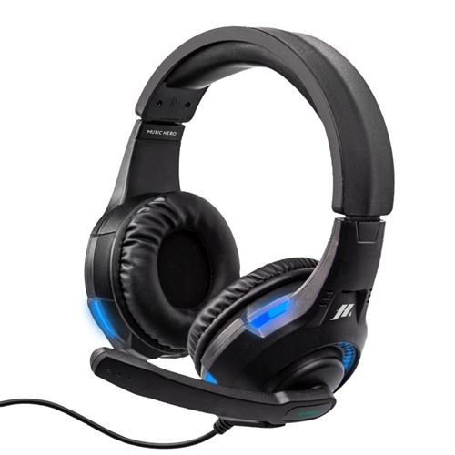 Casque de jeu filaire avec microphone intégré et lumières- SBS