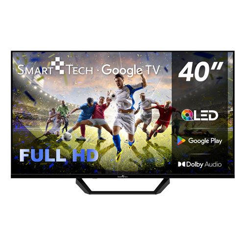 Smart Tech 40QG01V2, 40 FHD QLED Smart Google Television, YouTube, Netflix, Prime Video, Disney