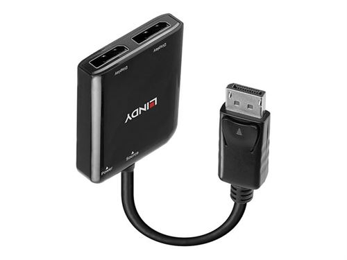 Lindy - Répartiteur vidéo/audio - Concentrateur MST - 2 x DisplayPort - de bureau