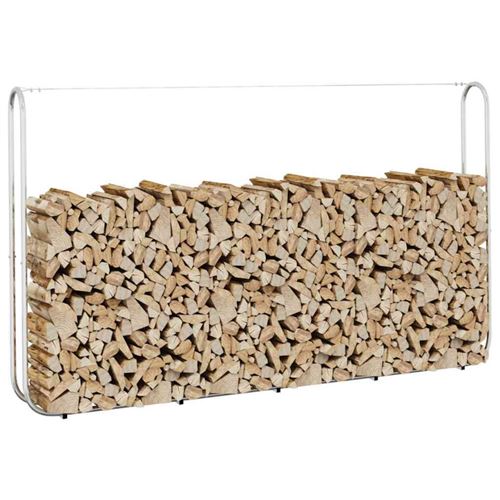 vidaXL Kaminholzregal 250x25x150 cm Stahl verzinkt