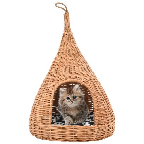 Vidaxl - Panier pour chats avec coussin 40x60 cm Saule naturel Natural