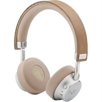 Her Hf Micro Casque Supra Auriculaire Bluetooth Filaire Beige Argent