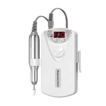Ponceuse à ongles rechargeable portable 40 000 tr/min - Stylo manucure électrique - Blanc - 1