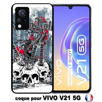 Coque Livre à Rabat Pour Vivo V21 4G/5G - Couleur Rouge - Style étui Flip - Neuf Sous Blister