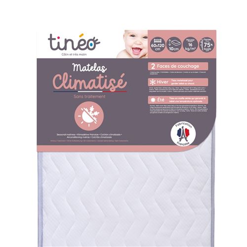 Non Communiqué Blanc Tinéo - Matelas Bébé 60X120cm Climatisé