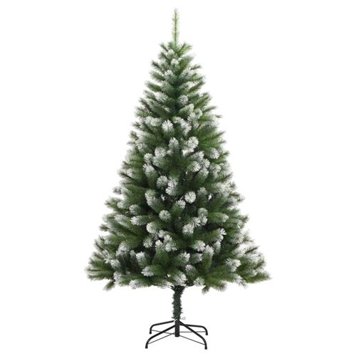 vidaXL Sapin de Noël artificiel à charnières avec neige floquée PVC 150 cm