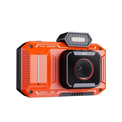Appareil Photo Num&eacute;rique 4K - NEOZHOU - 68MP - Autofocus - Zoom 18x - Ecran 2,5"" - Orange