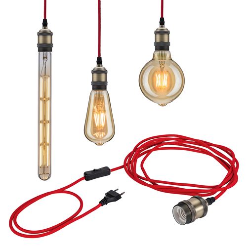 Suspension PAULMANN Neordic Eldar E27 Rouge