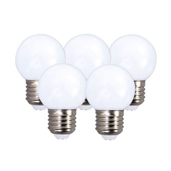 Lot de 5 ampoules led opaque E27 50 Lm ~ 7 W - 1