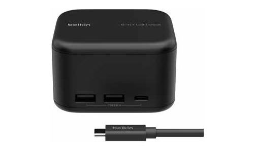 Belkin CONNECT 6-in-1 Core GaN - Station d'accueil - USB-C - HDMI - 1GbE - 130 Watt