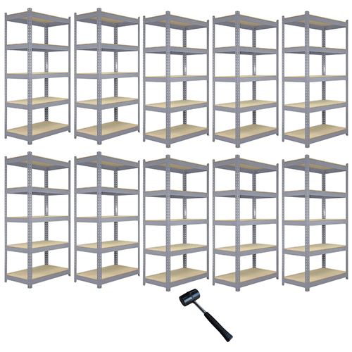 Non Communiqué Bleu Monster Racking - Rayonnage Q-Rax Gris Métal 120 X 50 X 180 Cm