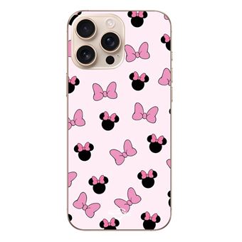 Coque Iphone 16 Pro Max Minnie, noeud fond rose Maniacase - 1