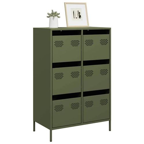 Vidaxl Vert Buffet Haut - Olive - Image 3