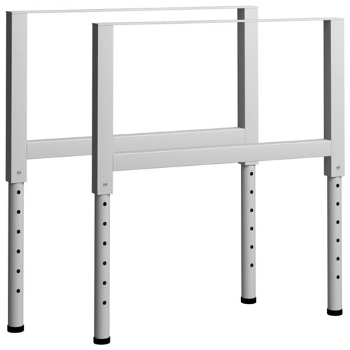 vidaXL Cadres d'établi réglables 2 pcs Métal 85x(69-95,5) cm Gris