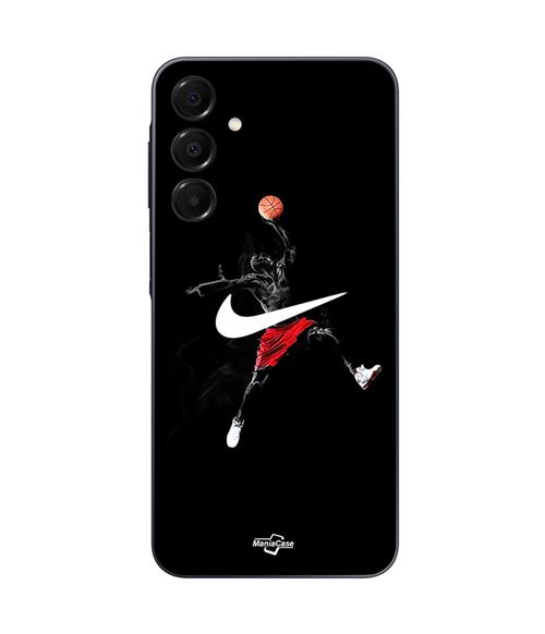 Coque Samsung Galaxy A16 nike jordan logo fond noir Maniacase
