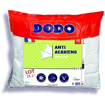 Set van 2 anti-mijtkussens 50x70 cm - 100% Polyester - DODO - 1