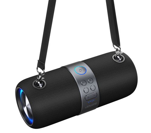 Ledwood - Enceinte Bluetooth TWS Portable avec Sangle - sans Fil, avec LED  Lumières Pulsées- Super Bass - IPX5 - AUX - Port USB - Radio FM - Enceintes  Hifi - Rue du Commerce