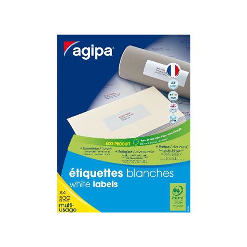 agipa Etiquettes multi-usage, 38 x 21,2 mm, blanc