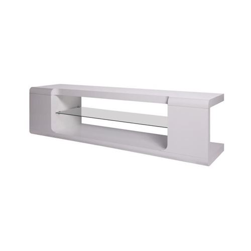 KENDAL Meuble TV - Blanc - L 150 x P 40 x H 40 cm