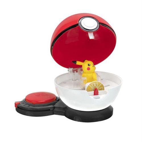 Pokemon PKW2721 Surprise Game-Includes Pikachu with Poke 2-Inch Machop with Quick Ball Plus Six Attack Discs, Multi
