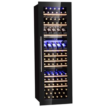 Klarstein Vinsider 89 Built-In Trio Cave à vin encastrable 3 zones 5-18°C clayettes en bois 89 bouteilles - 1