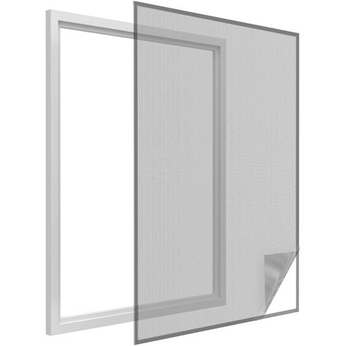 Easy Life - Moustiquaire fenêtre anthracite 28g/m² bande auto-agrippante 9,5 mm (Lot de 2)