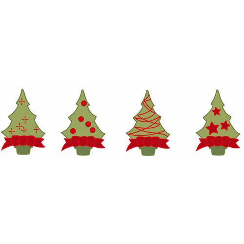 8 embelissements de Noël en bois - Sapin