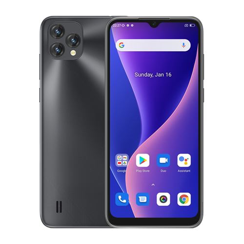 Smartphone Double SIM 6,5 OS Android 11 Téléphone 4G 4GB+32GB Noir YONIS
