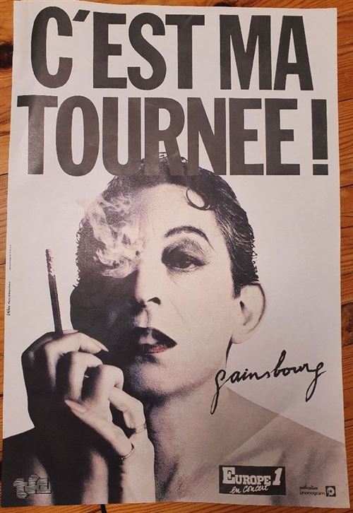 Gainsbourg - C'est ma tournée - photographe William Klein 1985 - 40x60cm - Affiche