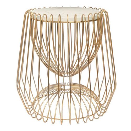 Non Communiqué Blanc Table D'appoint Design Malibu 51Cm