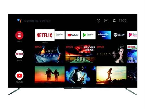 TCL 50C711 - 50 diagonale klasse (50 zichtbaar) QLED TV - Smart TV - Android TV - 4K UHD (2160p) 3840 x 2160 - HDR - Quantum Dot - geborsteld titanium