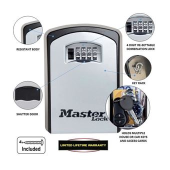 Master Lock Boite A Clés Sécurisée - Format Xl - Coffre A Clé - Rangement  Tres Grande Capacité