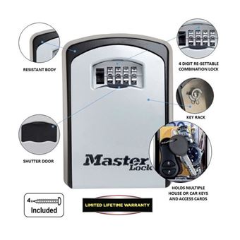 Master Lock Boite A Clés Sécurisée - Format Xl - Coffre A Clé - Rangement Tres Grande Capacité