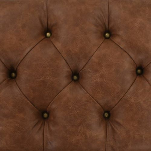 Banc De Rangement Bois Massif Et Cuir Artificiel 80 5x41x50 Cm Brun Bancs Bancs Coffres Brun Achat Prix Fnac