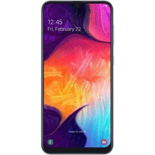 Samsung Galaxy A50 - 4G smartphone - double SIM - RAM 4 Go / Mémoire interne 128 Go - microSD slot - écran OEL - 6.4 - 2340 x 1080 pixels - 3 x caméras arrière 25 MP, 5 MP, 8 MP - front camera 25 MP - blanc