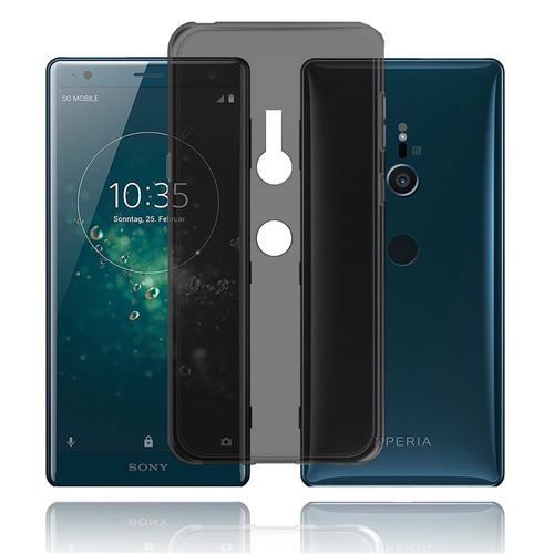 Housse Sony Xperia XZ2 Etui Housse Coque de protection Ultra Fine Silicone TPU Gel [Jelly - Noir] - ADVANSIA