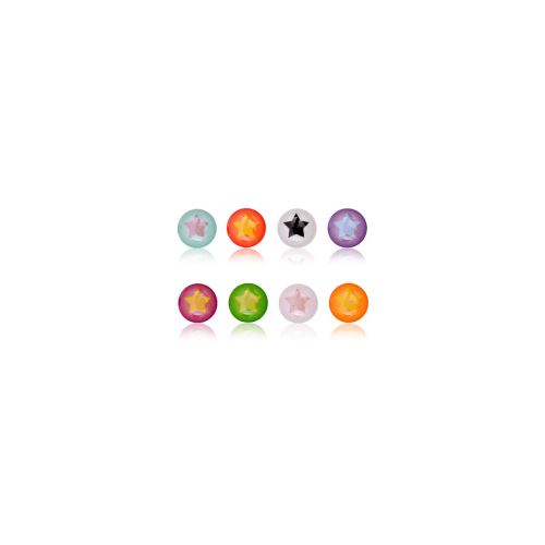 Sticker bouton étoiles multicolore pour iPhone