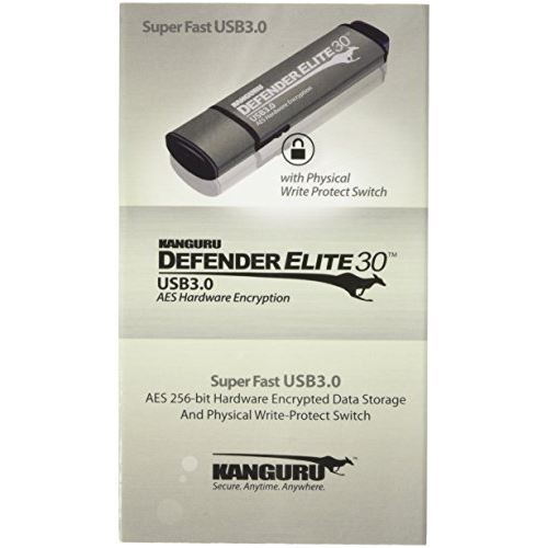 Kanguru FlashBlu30 USB 3.0 with Write Protect Switch - USB-flashstation - 8 GB