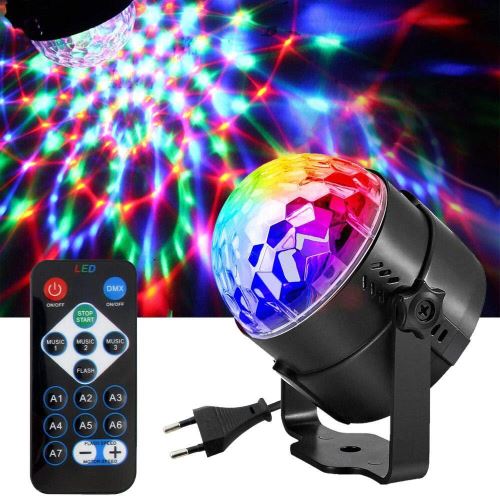 Lumière de scène Disco LED RGB, projecteur Laser à contrôle sonore