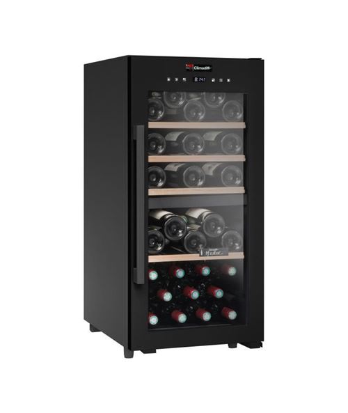 Climadiff CS63B1 - Cave à vin - pose libre - largeur : 50 cm - profondeur : 54 cm - hauteur : 85.5 cm - classe G - noir