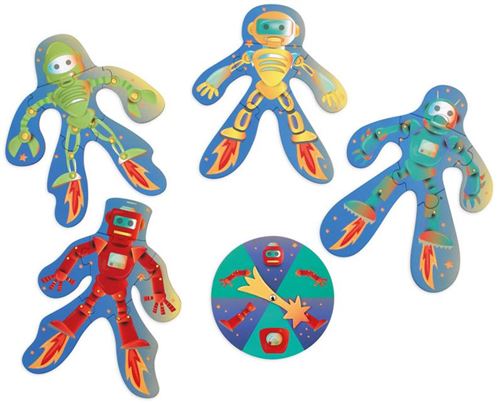 Scratch jeu de puzzle Robobuilder junior 21,7 cm bleu 5 pièces