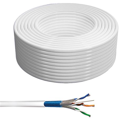 Wentronic 94218 Câble Ethernet Blanc