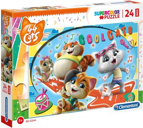 Clementoni puzzle Maxi 44 Cool Cats 24 pièces