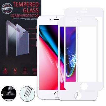 Lot 2 Films Vitre Verre Trempé De Protection D'écran Pour Apple IPhone 8 4 7 Blanc