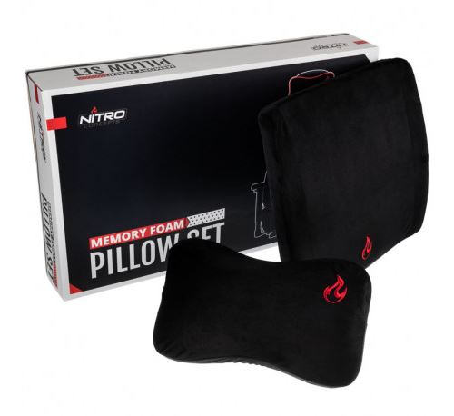 Nitro Concepts Concepts Nitro Oreiller mousse à mémoire Set - Noir / Rouge